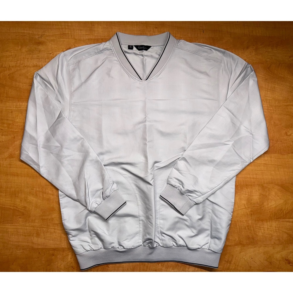Walter Hagen Mens‎ Golf Windshirt Gray V-Neck Pullover Windbreaker Size Small
